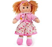 Bigjigs Toys Kelly Rag Doll (Medium) - My First Dolly, Plush Soft Dolls, Baby T