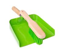 Bigjigs Toys Kids Dustpan and Brush Set, Wooden Cleaning Toy for Toddlers