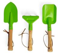 Bigjigs Toys Kids Gardening Tools Set, 3 Piece Metal Garden Tools
