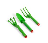 Bigjigs Toys Kids Gardening Tools Set, 3 Piece with Hand Fork, Trowel, Rake | Hand Fork, Trowel & Rake Included, Quality Toddler Gardening Set, Outdoor Educational Gift, Age 18+ Months