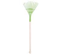 Bigjigs Toys Kids Long Handled Leaf Rake with Wooden Handle - Rake for Leaves, Quality Kids Gardening Tools & Childrens Gardening Sets, Outdoor & Garden Toys