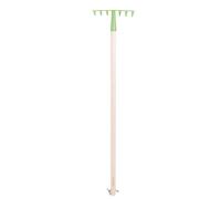 Bigjigs Toys Kids Long Handled Rake with Wooden Handle - Rake for Leaves & Soil, Quality Kids Gardening Tools & Childrens Gardening Sets, Outdoor & Garden Toys