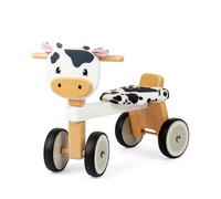 Bigjigs Toys Ride On Cow - My First Toddler Balance Bike, Wooden Baby Trike, Children's Animal Vehicles, Develops Gross Motor Skills, Gifts For Toddlers, Age 18 Months Old +