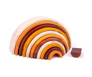 Bigjigs Toys Large Wooden Stacking Arches, Stacking & Sorting Toy - 11 Pieces