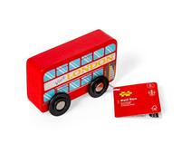 Bigjigs Toys London Bus - Kids Wooden Toy Red Buses