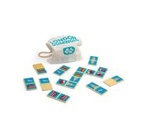 Bigjigs Toys London Dominoes - 28pcs Wooden Domino Game For Children, Kids Games, Fun Travel Toy, Eco Friendly Toddlers Gifts, Age 2 Years Old +