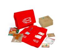 Bigjigs Toys Mail Carrier Dress Up Set - Postie Fancy Dress Costume For Children, Kids Dressing Up Sets, Toddler Pretend Play Accessories, Children’s Gifts, Age 3 + Years