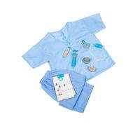 Bigjigs Toys Kids Doctor Costume - Kids Doctor Outfit for 3-5 years, Complete with Blue Scrubs, Stethoscope, Thermometer & more, Childrens Role Play Outfit Accessory, Fancy Dress for Boys & Girls