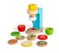 Bigjigs Toys Microscope - 14 Piece Wooden Microscope Toy with 3 Lenses, Pretend Play Microscopes For Kids, Fun & Educational Toddler Gifts, Sustainably Made, Age 3 + Years