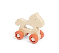 Bigjigs Toys Mini Animal Push Along Horse, Wooden Pocket Money Toy