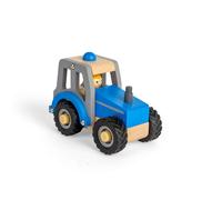 Bigjigs Toys Mini Blue Wooden Tractor Bigjigs Toys Blue