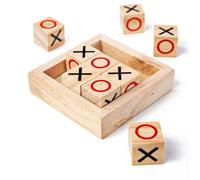Bigjigs Toys Mini Noughts & Crosses Game for Kids, Wooden Tic Tac Toe