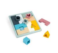 Bigjigs Toys Mosaic Puzzle - 2-in-1 Wooden Puzzles & Shape Matching Game