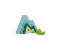 Bigjigs Toys Mountain Stacker - 5 Piece Stacking Toys, Silicone Baby Toy, Sensory Toys For 1 Year Old, Montessori Toys, Sustainably Made
