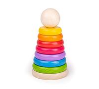 Bigjigs Toys First Rainbow Stacker stacking rings wooden