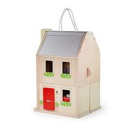 Bigjigs Toys, My First Wooden Dolls House, Toddler Doll House, 13pc Furniture, Girls Toys, 3 Year Old Gifts