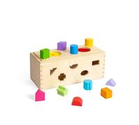Bigjigs Toys Mystery Box, 10 Piece Wooden Montessori Guessing Game