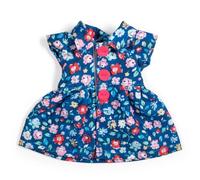 Bigjigs Toys Navy Floral Dress- Small | Doll Clothes | Blue Flower Pattern