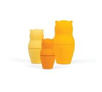 Bigjigs Toys Nesting Bears, 3 Piece Cute Bear Nesting Dolls, Montessori Toy