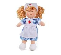Bigjigs Toys Nurse Nancy Doll, Small 28cm Soft & Cuddly Ragdoll