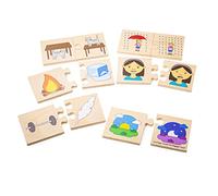 Bigjigs Toys, Opposites Puzzle, Chunky Matching Jigsaw, Wooden Toys For 3 Year Olds,