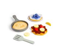 Bigjigs Toys Pancake Set - 16pc Wooden Pancakes Toy, Kids Kitchen Sets & Accessories, Toddler Pretend Play, Cookery Gifts For Children, Age 18 + Months