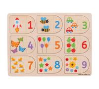 Bigjigs Toys Picture And Number Matching Puzzle