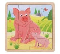 Bigjigs Toys Wooden Chunky Pig & Piglet Jigsaw Puzzle