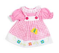 Bigjigs Toys Pink Checkered Pinafore Dress for 30cm Rag Dolls (Medium)