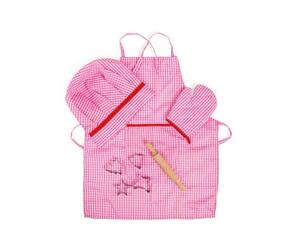 Bigjigs Toys Pink Chef's Dress Up Set with Baking Accessories