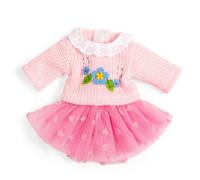 Bigjigs Toys Pink Tutu and Jumper- Small | Doll Clothes for a Kids' Ragdoll | Tulle Skirt & Knitted Sweatshirt for Dolls | Soft Toy Clothing Set | Dolly Accessories | Gifts for 2+ Year Old Children