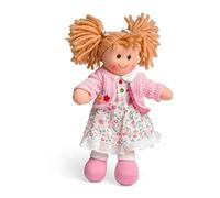 Bigjigs Toys Poppy Doll, 28cm Plush Ragdoll with Strawberry Blonde Pigtails