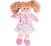 Bigjigs Toys Poppy Rag Doll (Small) - 28cm Small Rag Doll for 1 Year Old , Idea