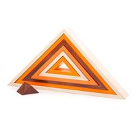 Bigjigs Toys Pyramid Stacking Blocks - 7 Piece Natural Wooden Stacking Toy | Triangle-Shaped Stacking Toys, Nursery Decor, Nesting And Stacking Blocks For Toddlers 18+ Months