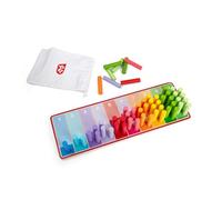 Bigjigs Toys Rainbow Counting Sticks - 55 Piece Wooden Number Pegs Board, Numbers & Maths Games, Kids Early Learning Resources, Montessori Math Toy, For 18+ Months