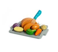 Bigjigs Toys Roast Dinner Set - 12pc Wooden Food Toy, Kids Kitchen Sets & Accessories, Toddler Role Play, Cookery Gifts For Children, Age 18 + Months