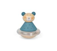 Bigjigs Toys Roly-Poly Bear - Wooden Rocking Animal Toy For Babies, Sensory Play Activities, Baby Rattles, Eco Friendly Gifts, Age 0+ Month Old