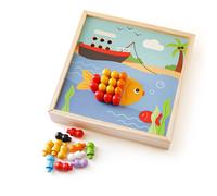 Bigjigs Toys Seaside Art Peg Puzzle Bigjigs Toys Multicolor
