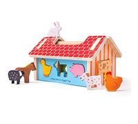 Bigjigs Toys, Shape Sorter, Wooden Toys, Farm Toys, Wooden Shape Sorter, Shape Sorters For 2 Year Olds, Wooden Farm Toys, Childs Farm Toy
