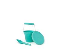 Bigjigs Toys Eggshell Green Silicone Bucket, Flyer And Spade Set