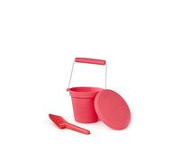 Bigjigs Toys Coral Pink Silicone Bucket, Flyer And Spade Set