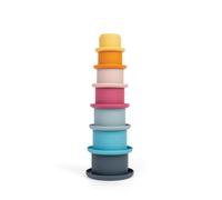 Bigjigs Toys Silicone Stacking Cups - 7 Piece Rainbow Stacking Toys, Toddler Bath Toys, Baby Sensory, Montessori Toys For 12 Month Old, Sustainably Made