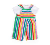 Bigjigs Toys Striped Dungarees & White T-Shirt, 2 Piece Ragdoll Outfit