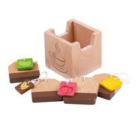 Bigjigs Toys Wooden Pretend Play Tea Bags - Children's Roleplay Food Kitchen Accessories