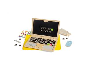 Bigjigs Toys Tech Set - 95pcs Wooden Laptop Role Play Toy For Kids