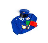 Bigjigs Toys Train Conductor Dress Up Set - 6pcs Railway Fancy Dress Costume For Children, Kids Dressing Up Sets, Toddler Role Play Outfits & Accessories, Children’s Gifts, Age 3 + Years