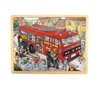Bigjigs Toys Tray Puzzle Fire Engine Bigjigs Toys Multicolor