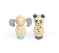 Bigjigs Toys Twist and Match Animals - Panda, Elephant (Pk 2)