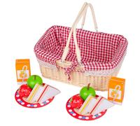 Bigjigs Toys Wicker Picnic Basket, Complete With Blanket, Multi