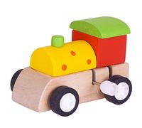 Bigjigs Toys Wooden Clockwork Train - Wind Up Toy, Stocking Fillers, Pocket Money